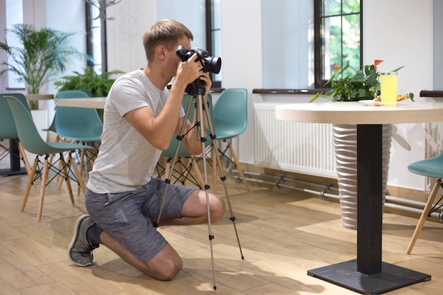 Film students reviewing their work
